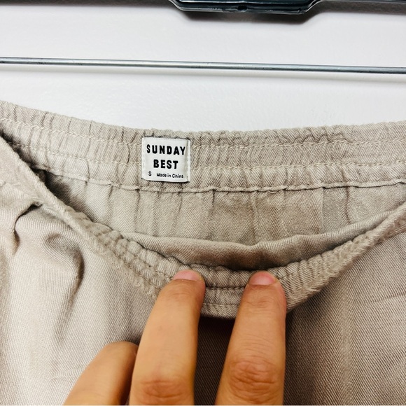 Sunday Best By Aritzia Tabata Tan Strapless Jumpsuit women Size S - Picture 10 of 14